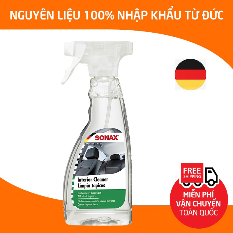 Dung dịch làm sạch nội thất ô tô, SOEASY Sonax CarInterior Cleaner giặt sạch da ghế, trần xe, tay nắm xe SN-321200