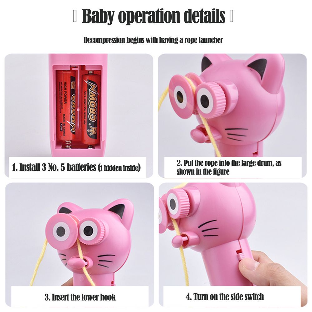 Đồ chơi điều khiển phóng dây thừng điện tử kèm dây kéo vui nhộn sáng tạo cho mọi lứa tuổi