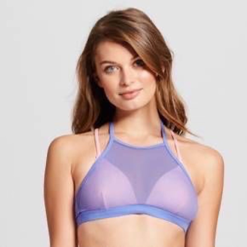 Bộ bikini hồng phối ren xanh Xhilaration  - Thanh lý vnxk