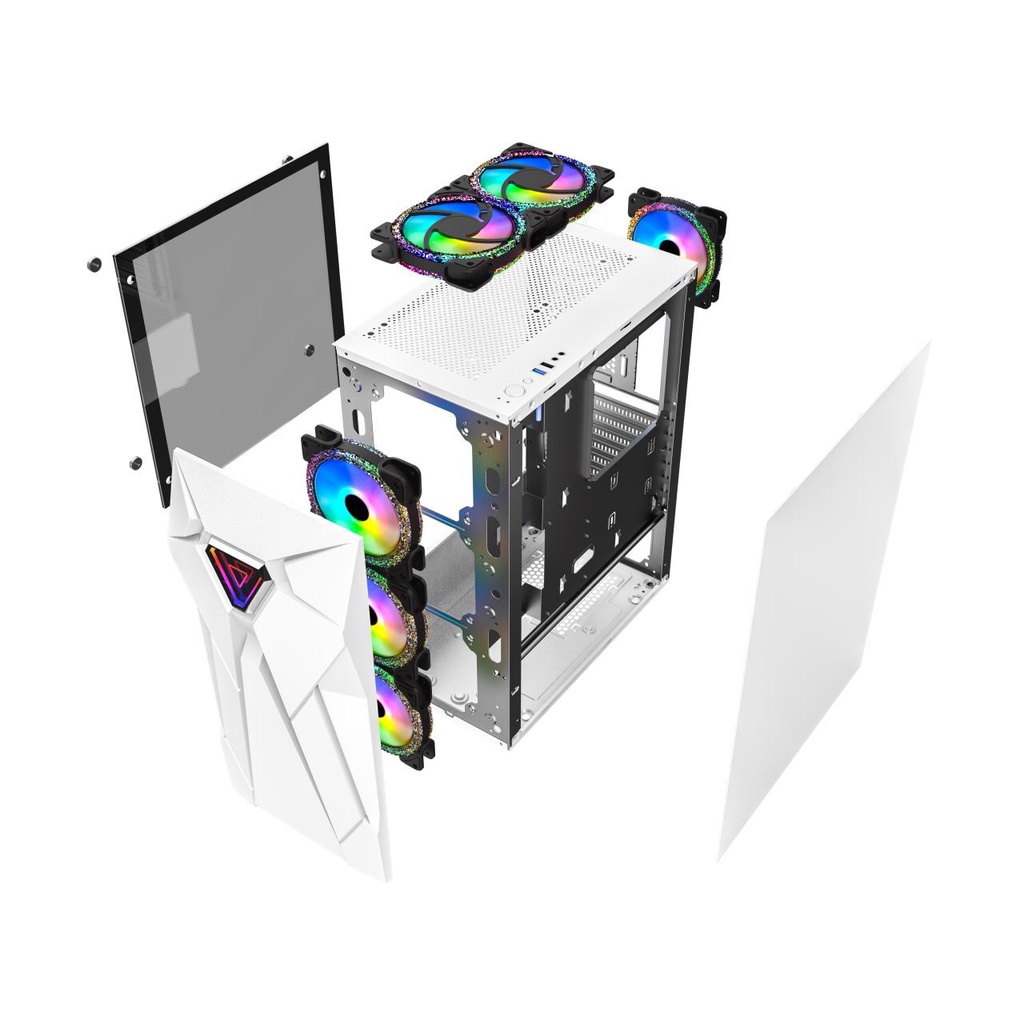 Vỏ Case máy tính gaming Viettech X5 Armata, thấu kính Tube mặt trước