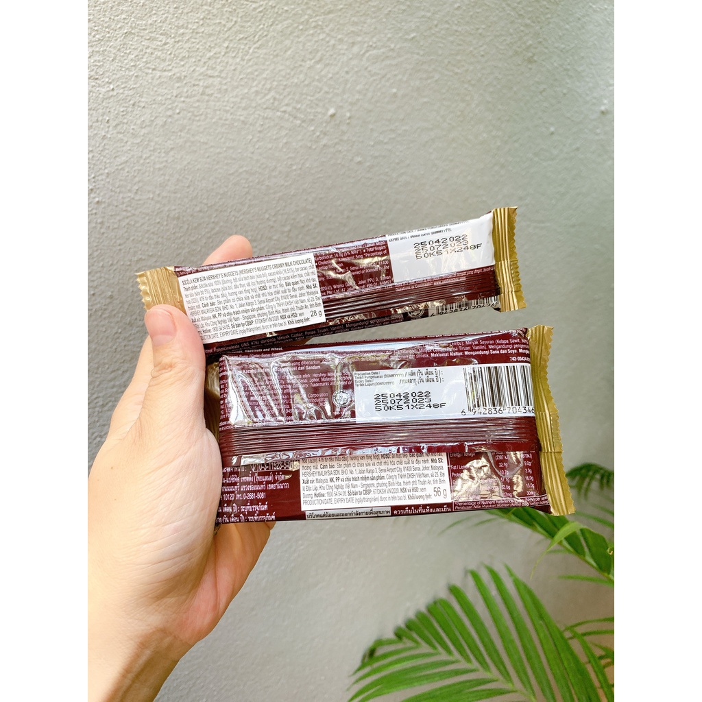 Kẹo socola Hershey’s nuggets 28g/ 56g (3 vị nhập khẩu malaysia)