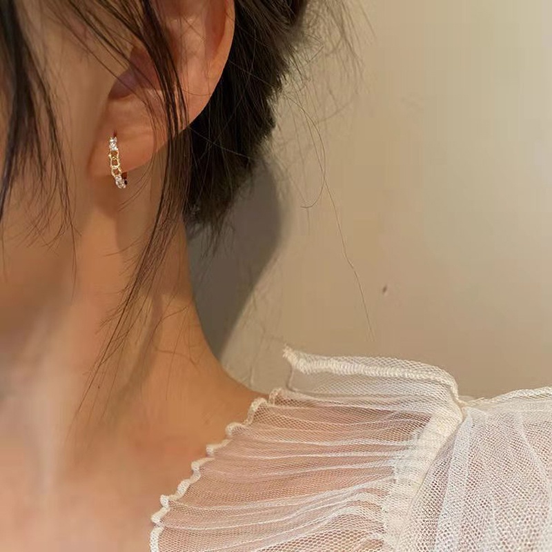 Bông Tai Đính Đá Thời Trang Dành Cho Nữ