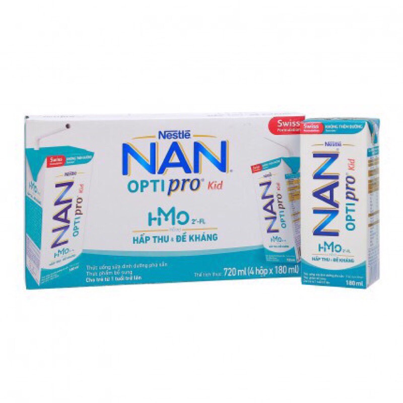 Sữa Bột Pha sẵn Nestle Nan 4 Optipro Kid (180ml/115ml) mẫu mới