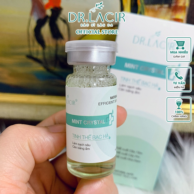 Toner Tinh Thể Bạc Hà Mint Crystal Dr.Lacir TEST Làm Sạch Da, Dưỡng Ẩm 10ml DR114