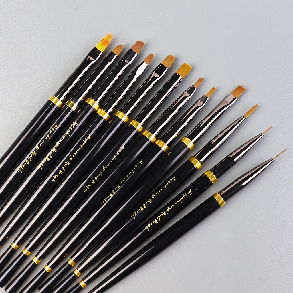 1 Cọ Vẽ Trang Trí Móng Tay Nghệ Thuật DIY Bằng Nylon Màu Đen Thời Trang Năm 2023