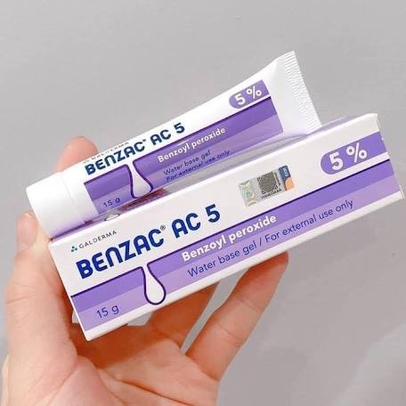 Gel giảm mụn Benzac AC 5% Benzoyl Peroxide