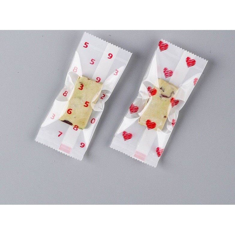 Túi kẹo nougat tập 200c mẫu số tim