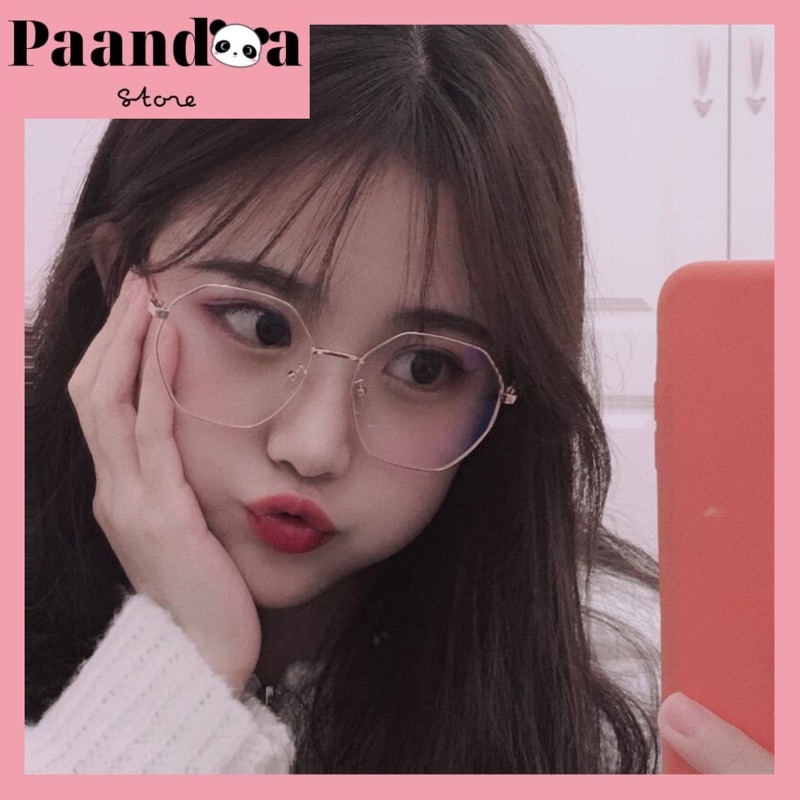 [Hàng cao cấp] Mắt Kính Đa Giác - Gọng Kim Loại - Chống tia bức xạ bảo vệ mắt mã MKCC03 | BigBuy360 - bigbuy360.vn