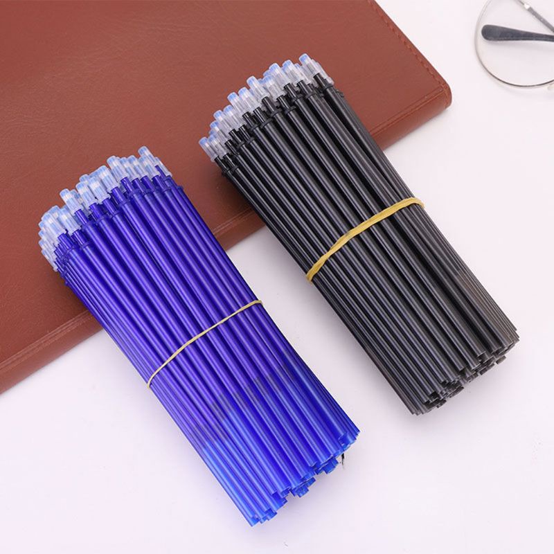Set 100 ruột bút mực đen/xanh 0.5mm có thể xóa được dành cho học sinh