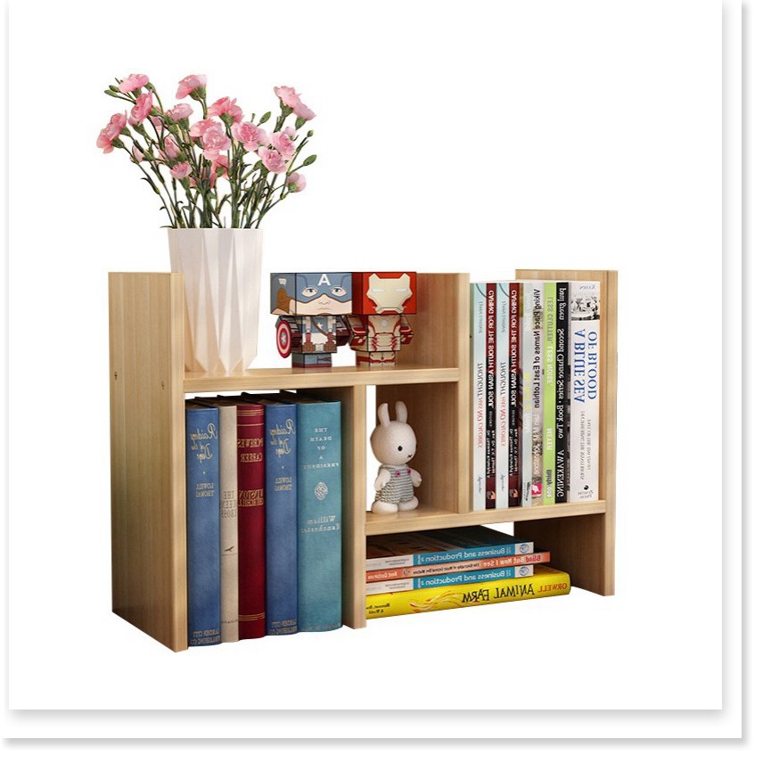 Kệ sách để bàn 5 ngăn 💕SALE💕 Kệ sách mini, Giá đựng đồ bằng gỗ cao cấp tủ tự lắp ráp 9617