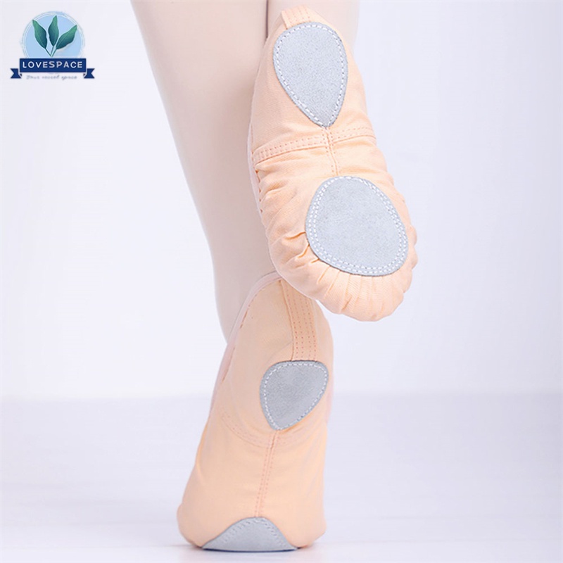 Giày múa ba lê / tập yoga đế mềm size 32-41 dành cho bé gái