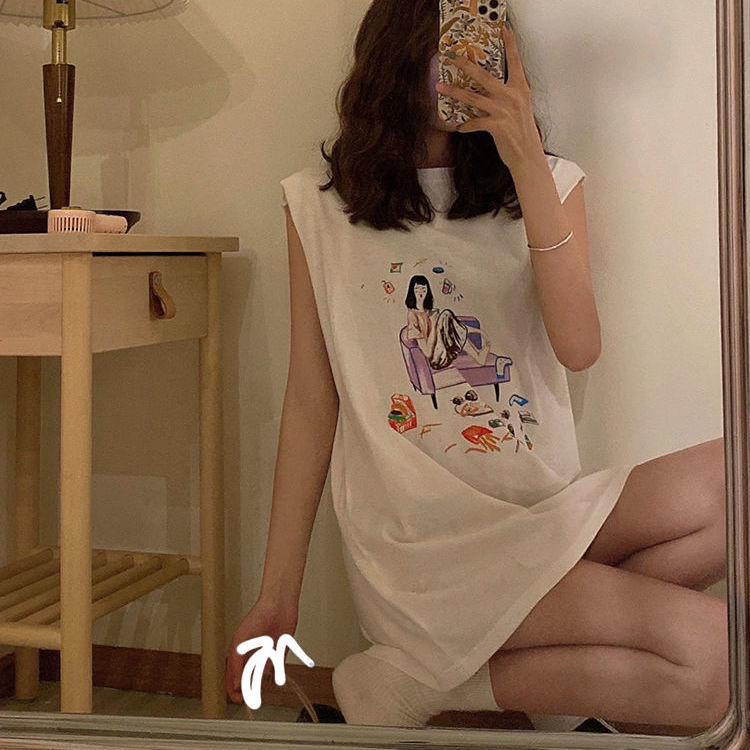 Áo Dây Nữ Cộc Tay Form Dài Rộng Thời Trang Hàn | BigBuy360 - bigbuy360.vn