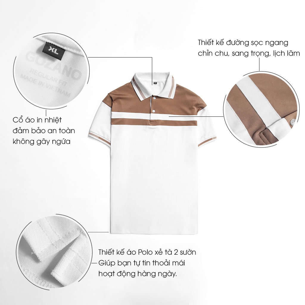 Áo Polo nam cổ bẻ phối kẻ ngực vải cotton CVC cao cấp, nam tính, thanh lịch, sang trọng BMF