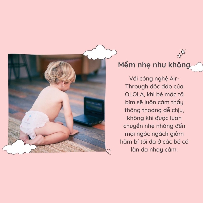 Miếng dùng thử bỉm OLOLA DÁN/QUẦN S1/M1/L1 L1/XL1/XXL1