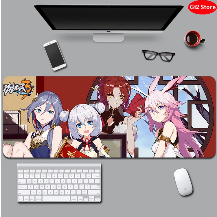 Lót chuột Game Honkai Impact 3 cỡ lớn 80x30 in 3D đẹp siêu rẻ (Mẫu mới)