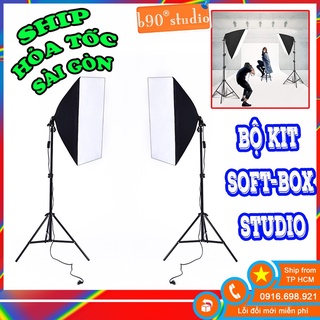 🔥 GIÁ SỈ 🔥 Bộ KIT SOFTBOX studio chụp ảnh, quay phim, Livestream chuyên nghiệp, chân cao 2m softbox 50x70cm
