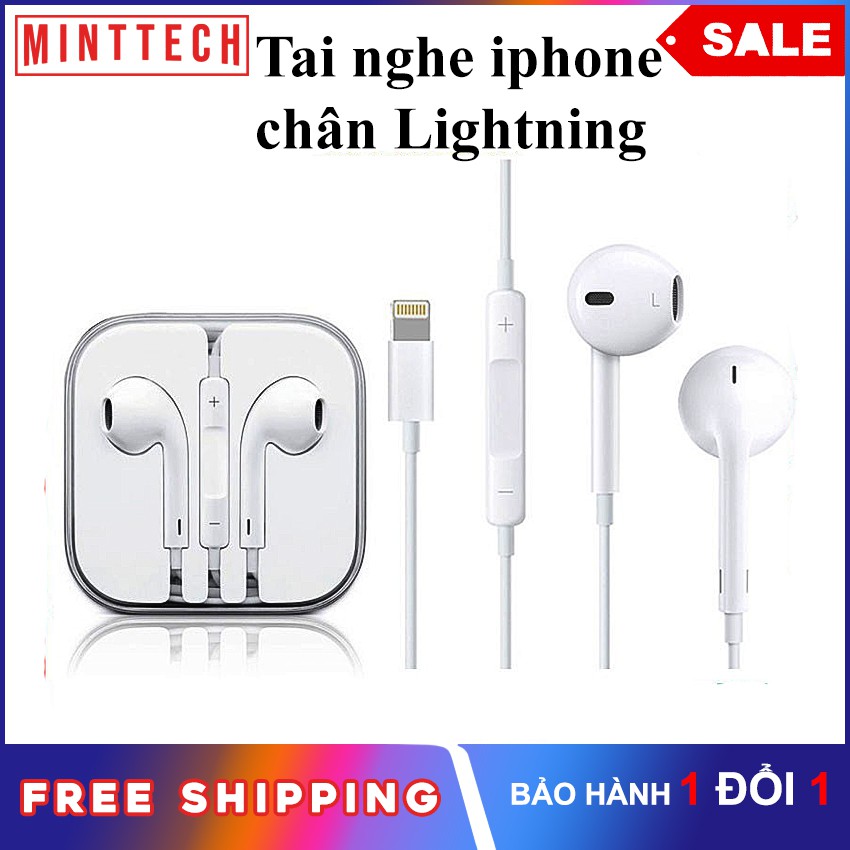 Tai nghe có dây Lightning chuẩn cho các dòng máy 7/7plus/8/8Plus/X/Xr/Xs/Xsmax kết nối bluetooh ổn định