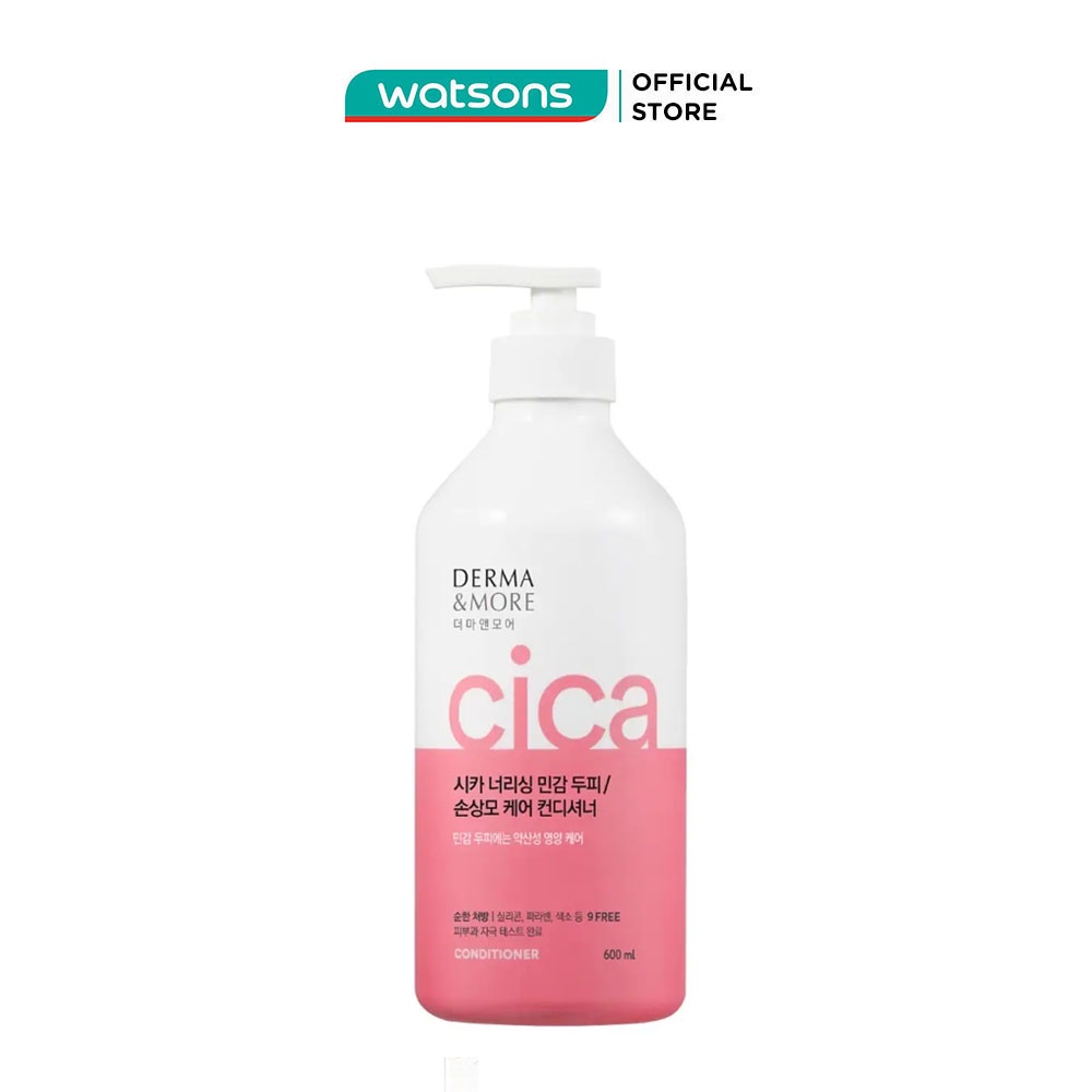 Dầu Xả Derma &amp; More Cica Nourishing Chăm Sóc Tóc Hư Tổn 600ml