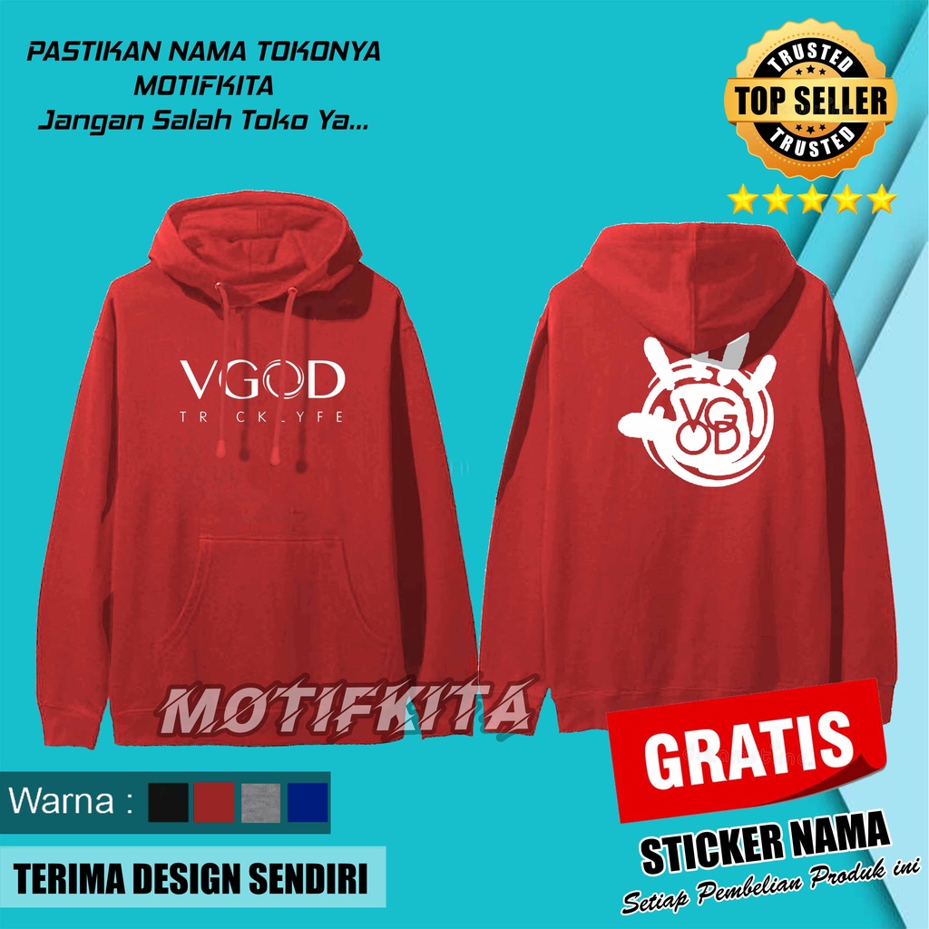 Áo Khoác Hoodie In Chữ Distro Vgod 02