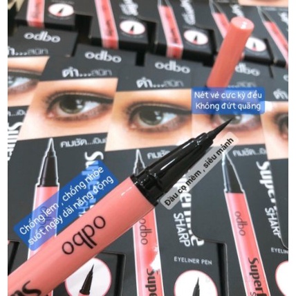 Bút kẻ mắt không thấm nước Odbo Superfine Sharp Eyeliner Thái Lan