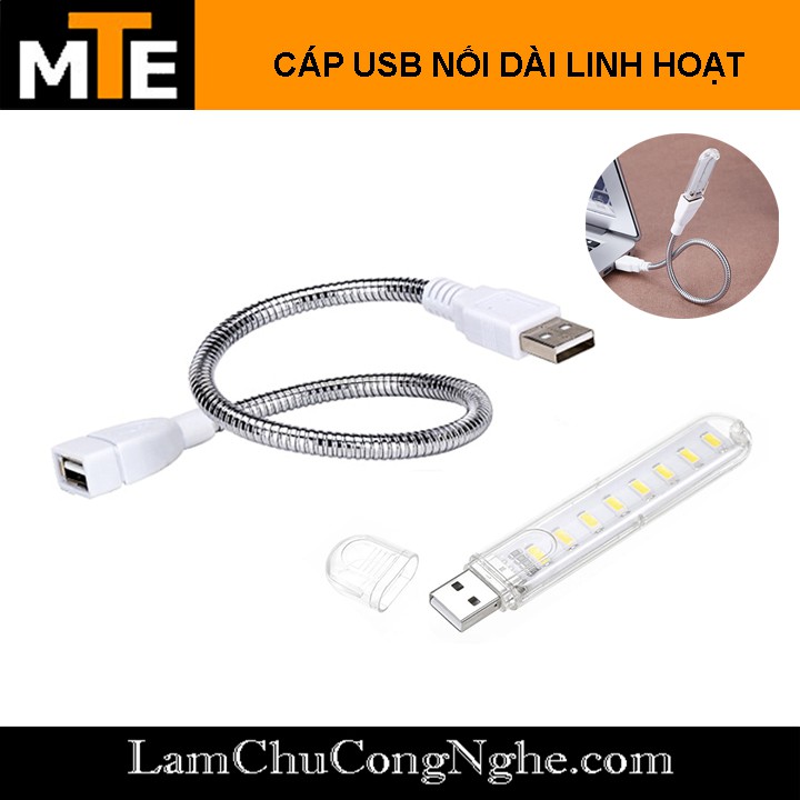 Dây USB nối dài uốn cong linh hoạt - cấp nguồn, sạc cổng USB tiện lợi | WebRaoVat - webraovat.net.vn