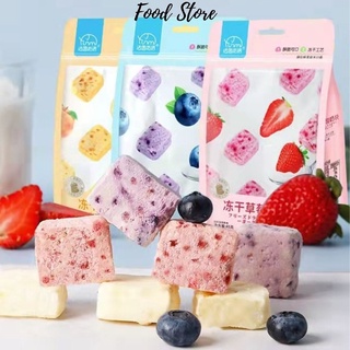 Sữa chua sấy khô vị Việt quất, Đào, Dâu tây. Hoa quả sấy khô gói 45gram