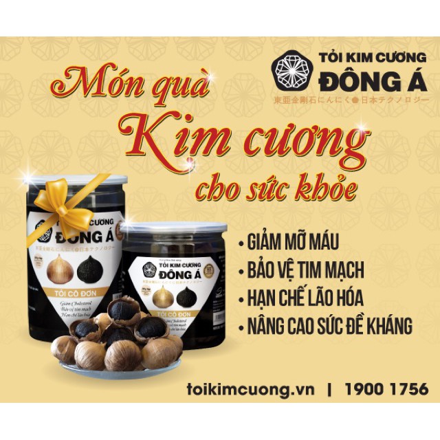 Tỏi đen - Tỏi kim cương Đông Á