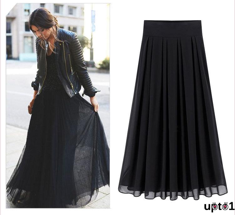 Chân Váy Voan Hai Lớp Dáng Dài Thời Trang Dành Cho Nữ