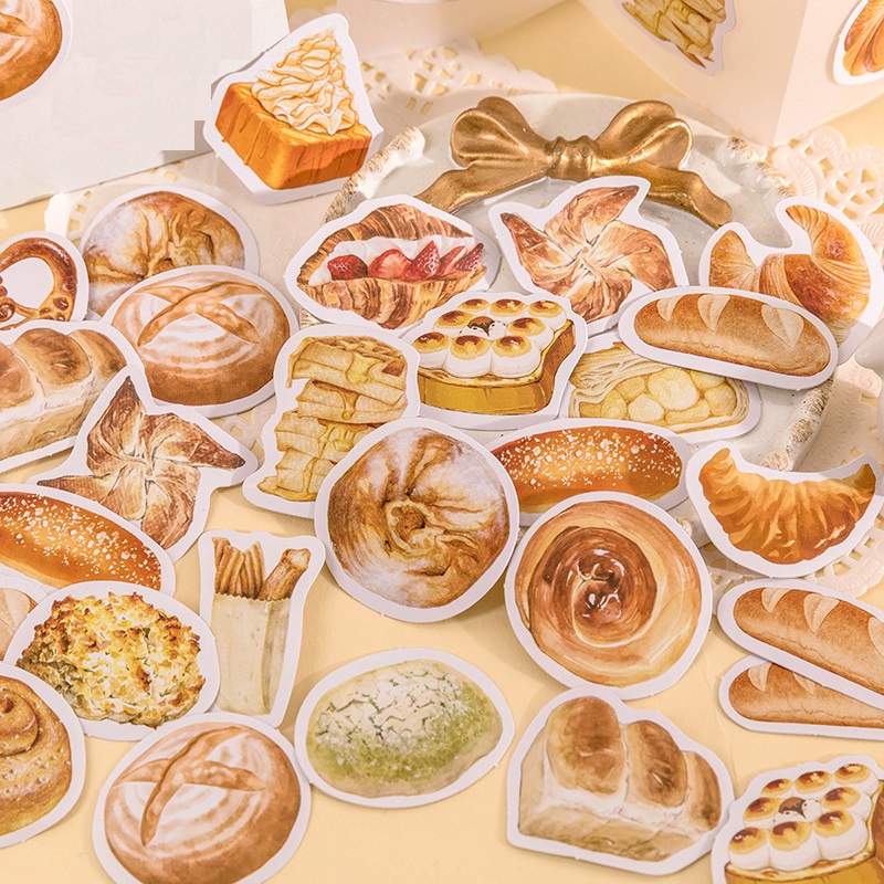 Bộ 46 Miếng Dán Trang Trí Bánh Mì/ Album Ảnh/ Bánh Mì Độc Đáo Tiện Dụng C7058