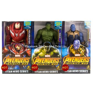 Đồ chơi mô hình siêu anh hùng - Marvel's Avengers - siêu to khổng lồ cao 30cm - Hulk, Captain, Iron Man, Thanos, Báo Đen