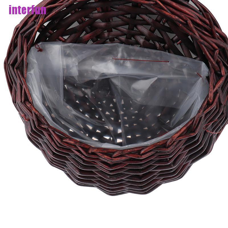 Giỏ Mây Treo Tường Đựng Chậu Hoa Tiện Dụng