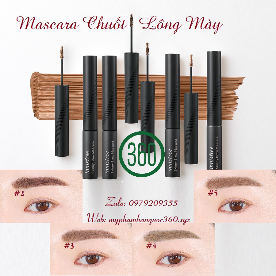 [mẫu mới] Mascara Chuốt Lông Mày – Innisfree Skinny Brow Mascara 4g