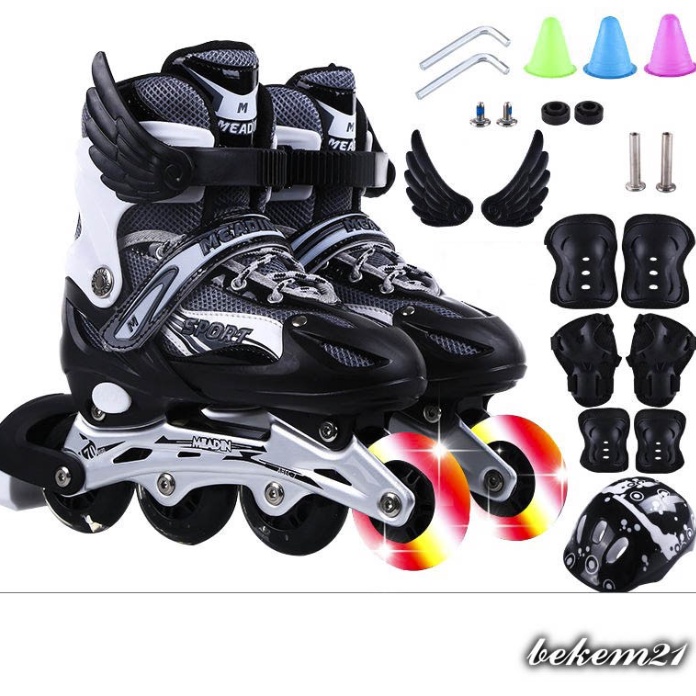 Giày patin trượt Sport cao cấp dành cho trẻ em người lớn có thể điều chỉnh to nhỏ