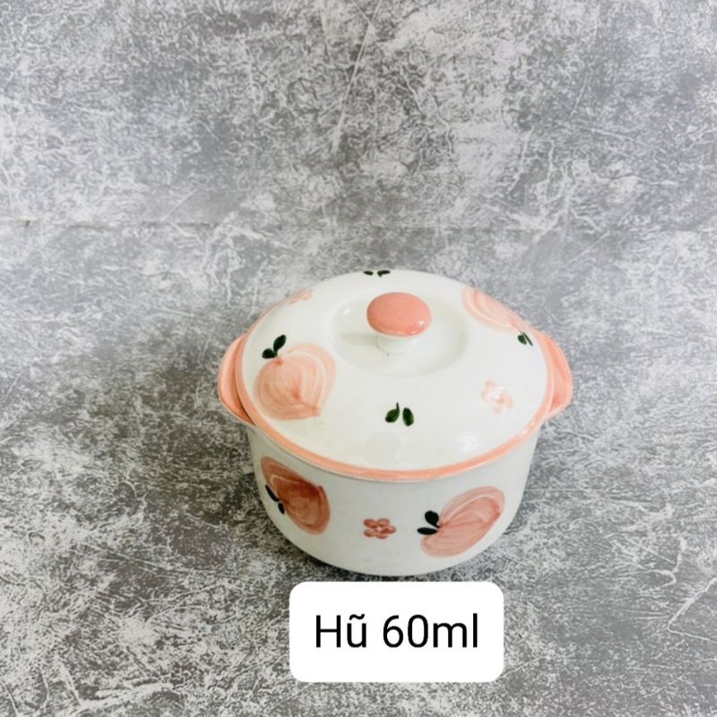 Hũ chưng yến 600ml và 250ml.Hàng gốm sứ Bát Tràng.
