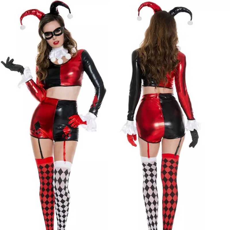 Bộ Đồ Hóa Trang Nhân Vật Harley Quinn Cá Tính Cho Nữ
