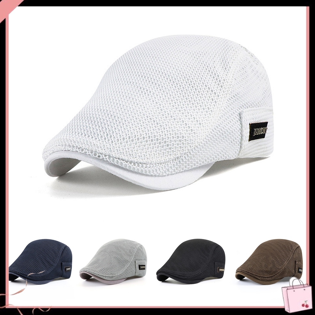 Mũ Beret Lưới Chống Nắng Vành Ngắn Điều Chỉnh Được Cho Nam