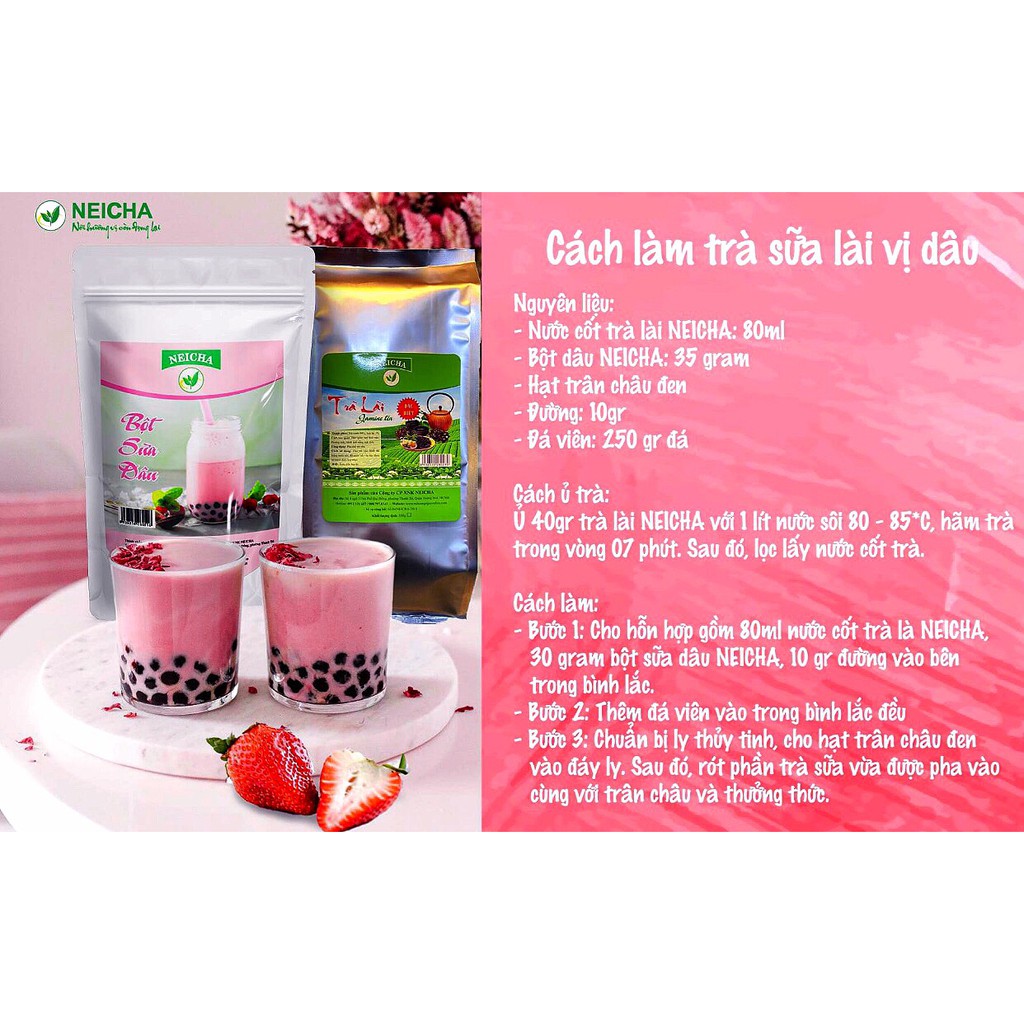 Trà Lài Neicha 500gr/ NGUYÊN LIỆU PHA TRÀ SỮA, TRÀ HOA QUẢ thơm ngon đặc biệt.