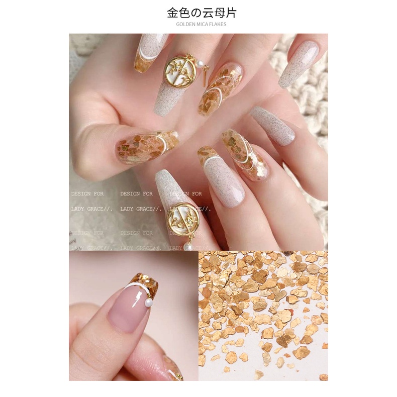 Miếng Dán Trang Trí Móng Tay Nghệ Thuật Bằng Kim Loại Đồng Siêu Mỏng Sáng Cao Màu Vàng Đồng