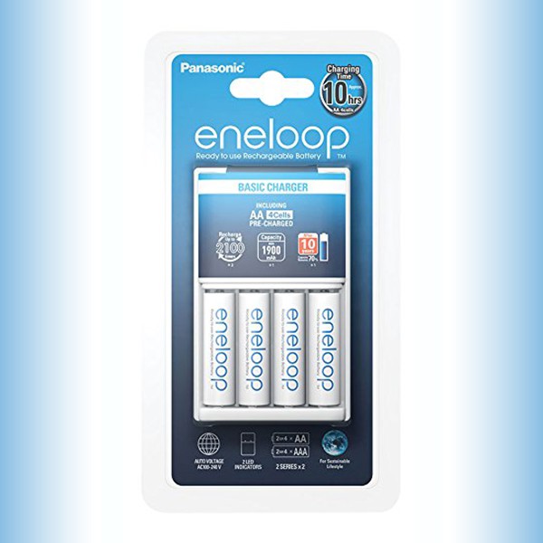 COMBO 4 PIN ENELOOP AA VÀ SẠC PANASONIC BQ-CC51