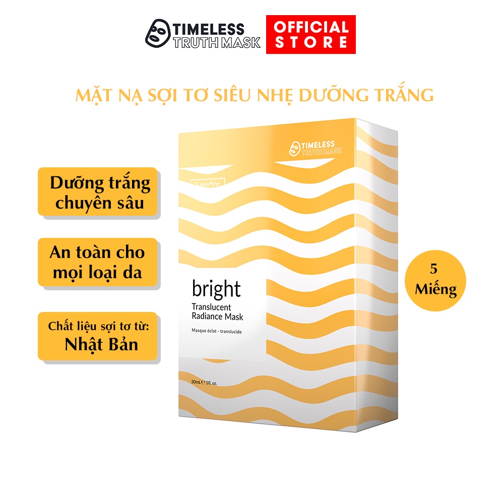 Mặt nạ sợi tơ siêu nhẹ làm trắng da, bổ sung collagen Timeless Truth Mask Superfine Bright (30ml x 5 miếng)