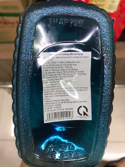 Bình nước nhựa lock&lock 2,1l | BigBuy360 - bigbuy360.vn