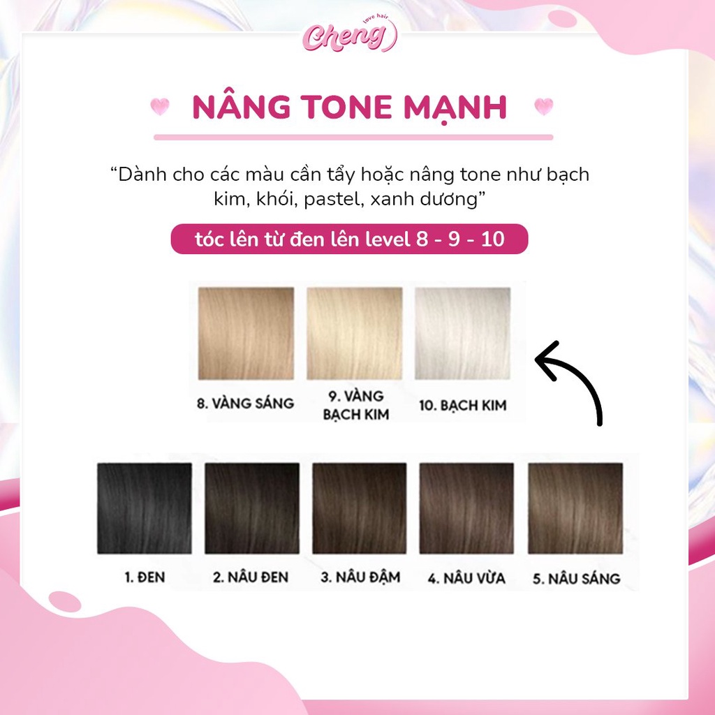 Thuốc NÂNG TONE Tóc - Lên Tone Sáng, Nhuộm Tóc Chuẩn Màu | Chenglovehair, Chenglovehairs