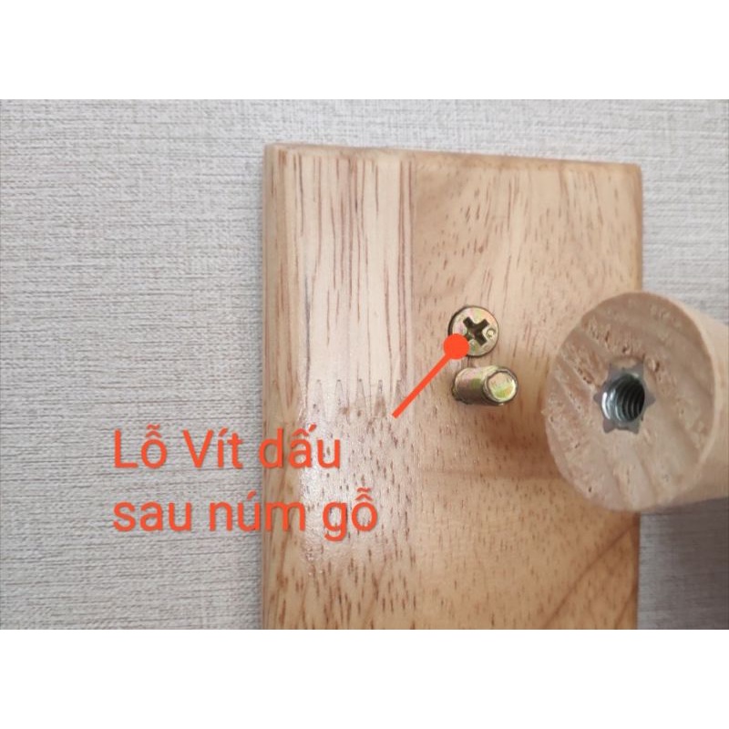 Móc gỗ treo tường Vintage .Tự nhiên Cao Cấp. Gắn quần áo, đồ đạc, phụ kiện. Loại 6,7 núm to. Hàng Viêt Nam xuất khẩu