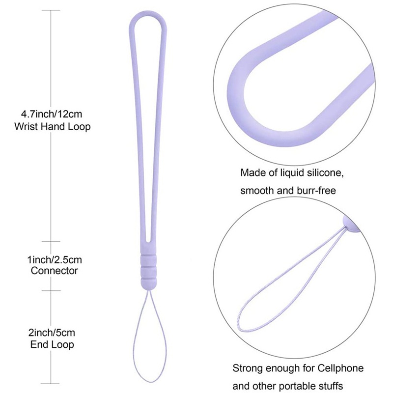 Dây Đeo Điện Thoại/Máy Ảnh/Chìa Khóa Bằng Silicon Màu Kẹo Đơn Giản Thời Trang