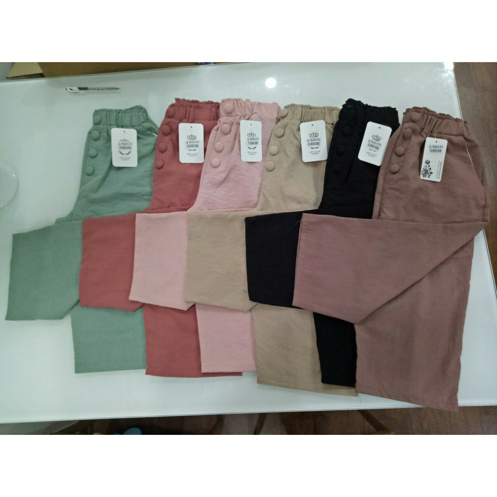 Quần đũi ngố - đính 4 cúc cực mát