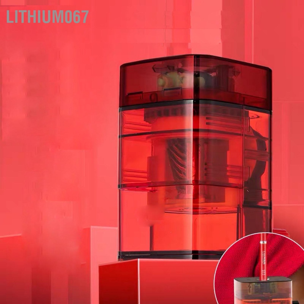 Lithium067 Thủ công Dụng cụ mài bút chì Tự động cho ăn bằng tay Cấu trúc rõ ràng Nhựa kim loại Máy cầm