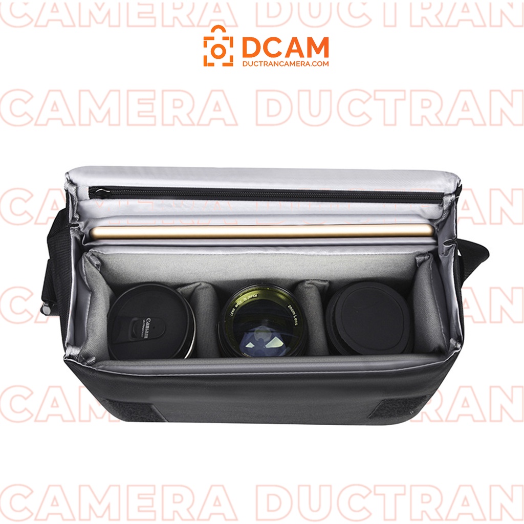 Túi máy ảnh Caden Messenger Thao tác nhanh đựng được Macbook có giá treo tripod tiện lợi CT03