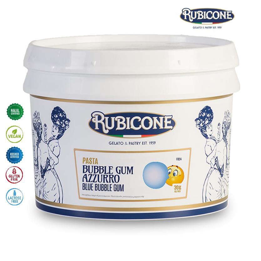 Hộp 3kg Hương liệu làm kem, bánh, pha chế đồ uống vị kẹo Sing Gum - Rubicone Pasta Blue Bubble Gum