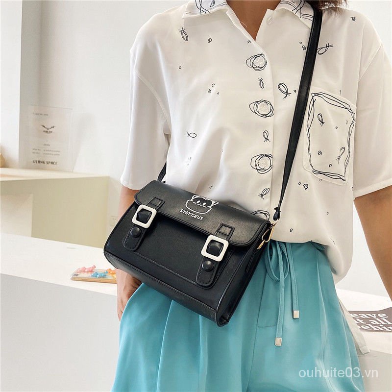 Túi đeo chéo dáng vuông nhỏ thời trang mùa hè phong cách Nhật Bản dành cho nữ 2021