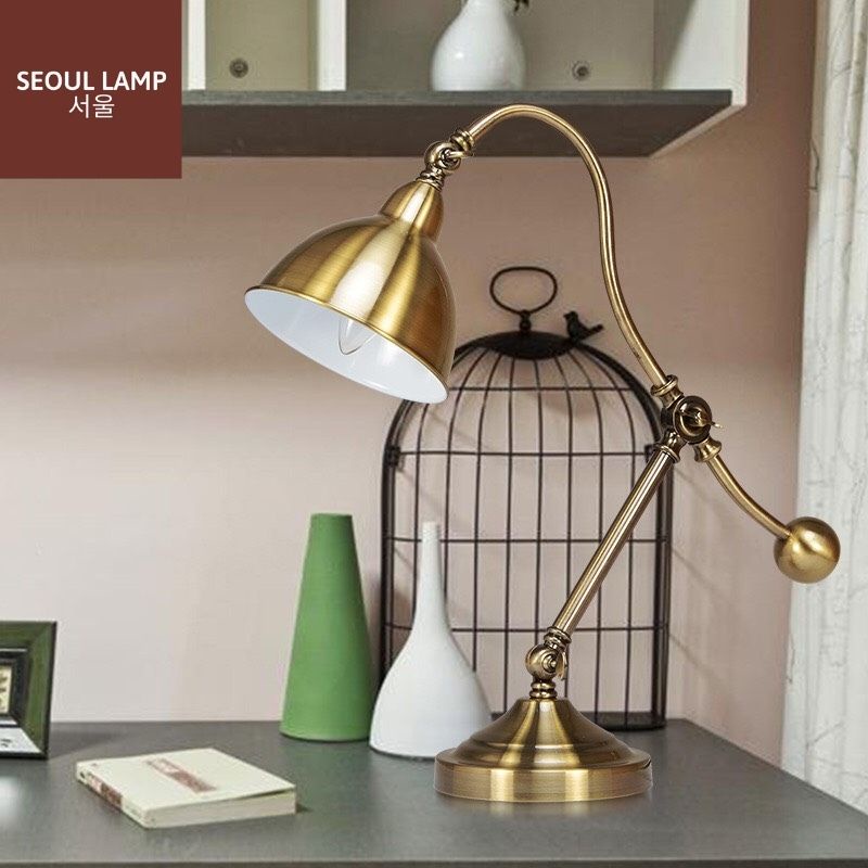 Đèn bàn cổ điển Châu Âu-Dòng cao cấp phong cách Pháp(FULL BOX)-FRACE DESK LAMP.INOX304